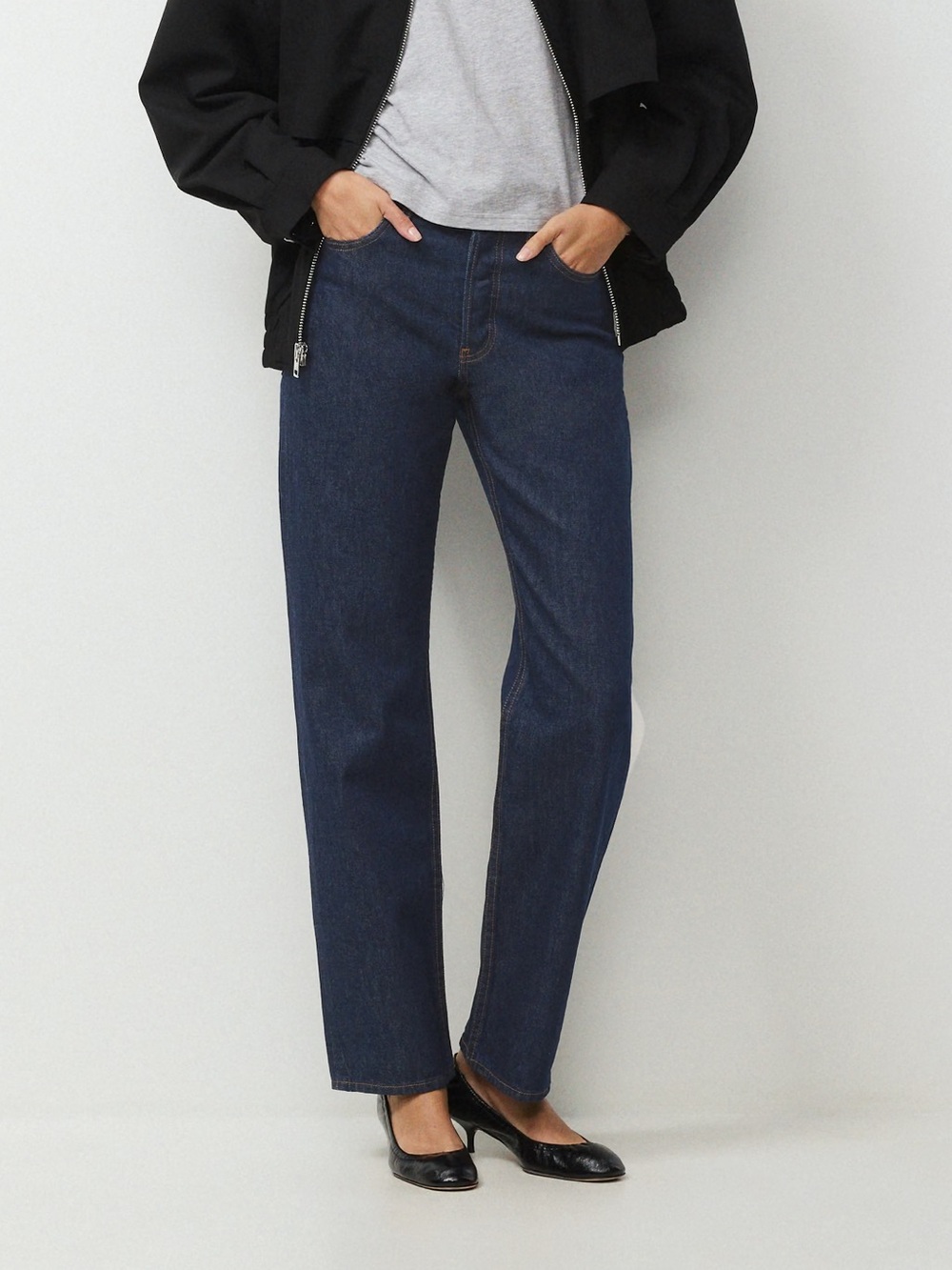 Denim Forum The Joni High Rise Loose Jean 26, 29L Dark Blue